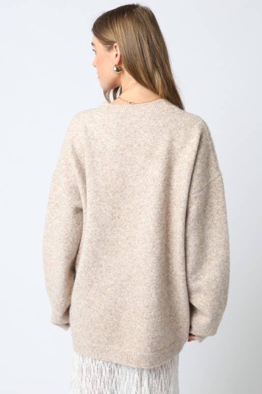 Kinley Brown Knit Sweater