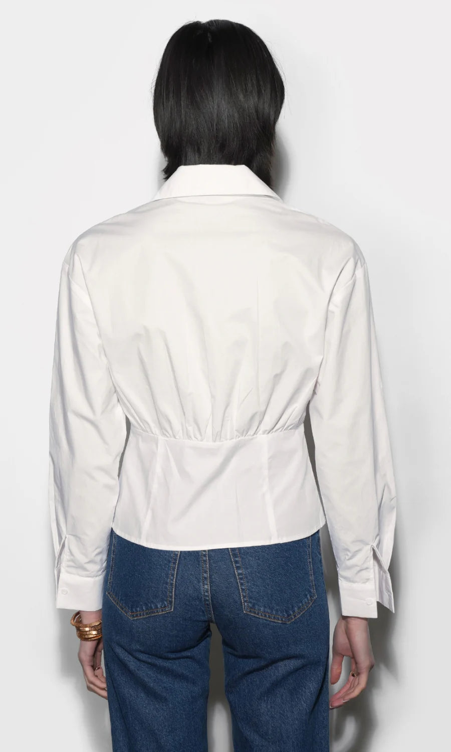 Greylin Wesley White V Neck Collar Shirt