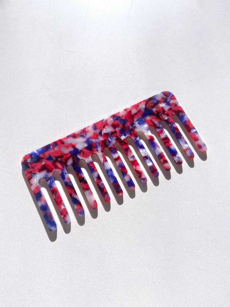 Wide Tooth Acetate Hair Comb | Eco-Friendly