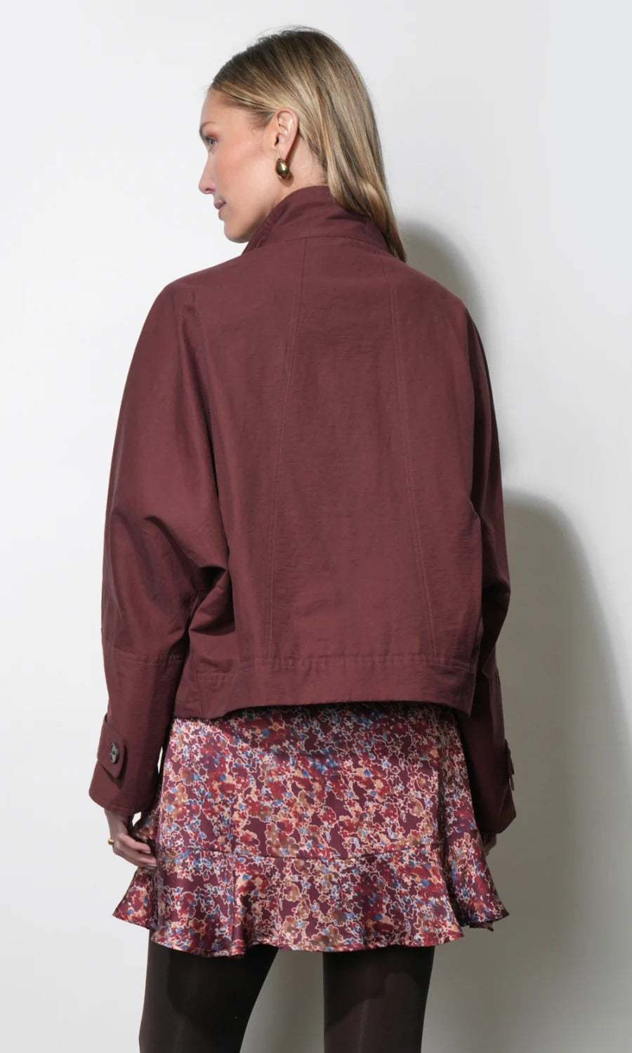 Greylin Eden Funnel Collar Oversized Jacket