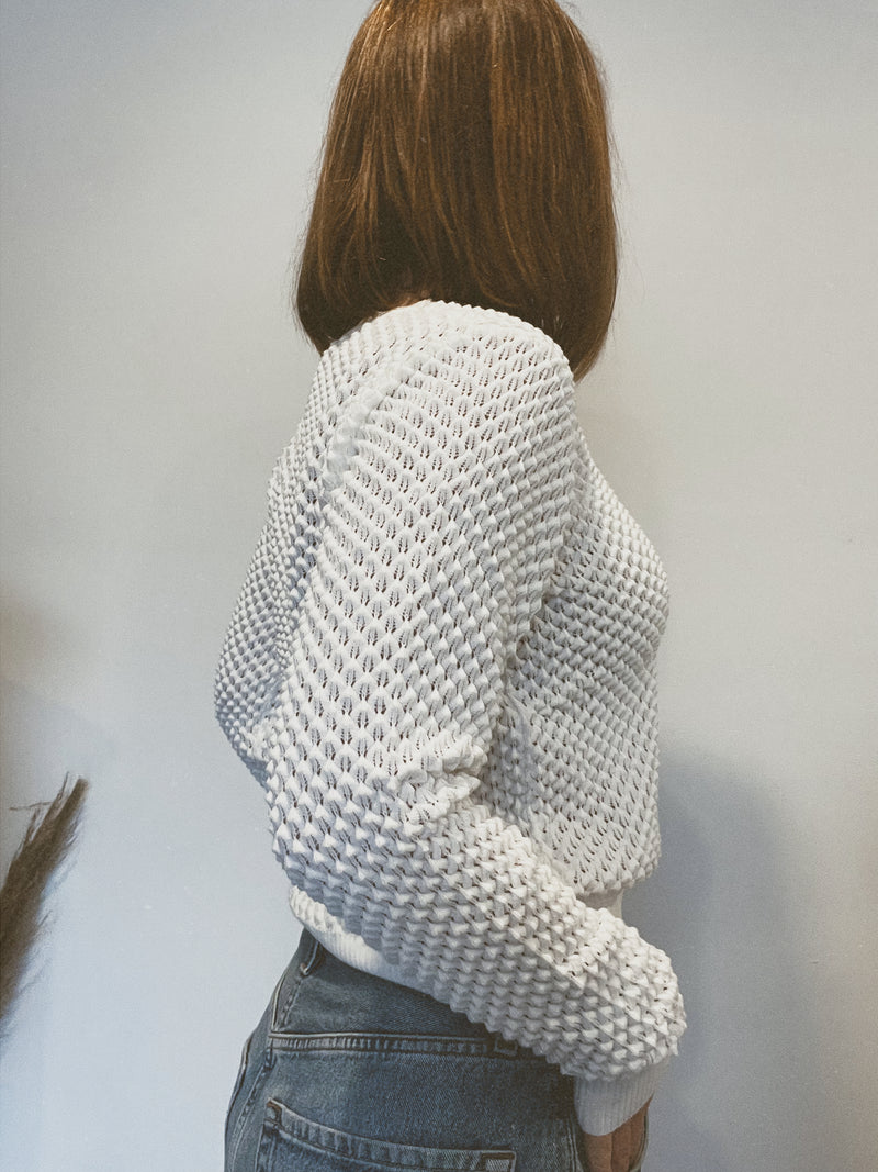 Taryn Knit Sweater | White