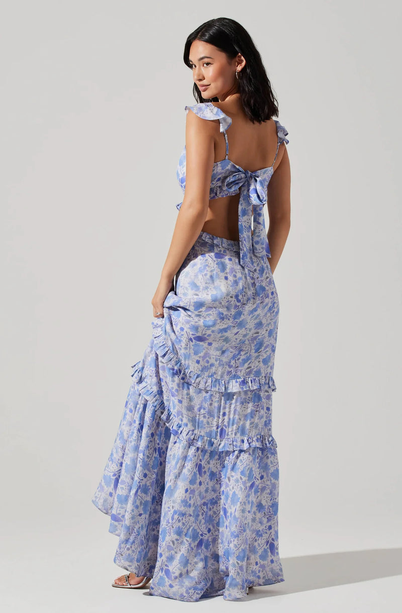 FINAL SALE ASTR the Label | Cassis Dress | Blue Floral