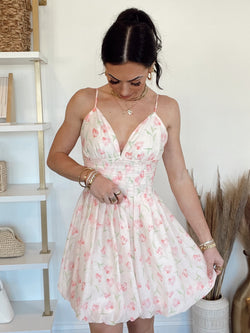 FINAL SALE Tulip Floral Mini Dress | Pink