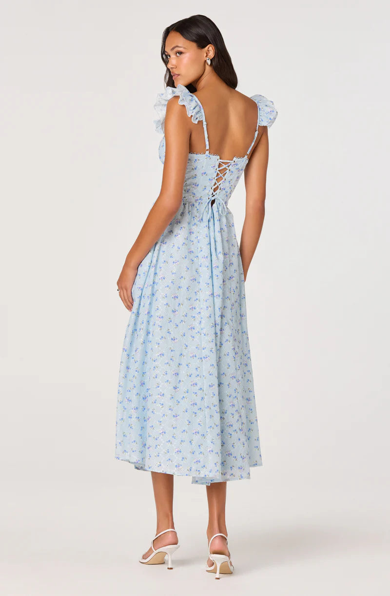 ASTR the Label Wedelia Blue Floral Dress