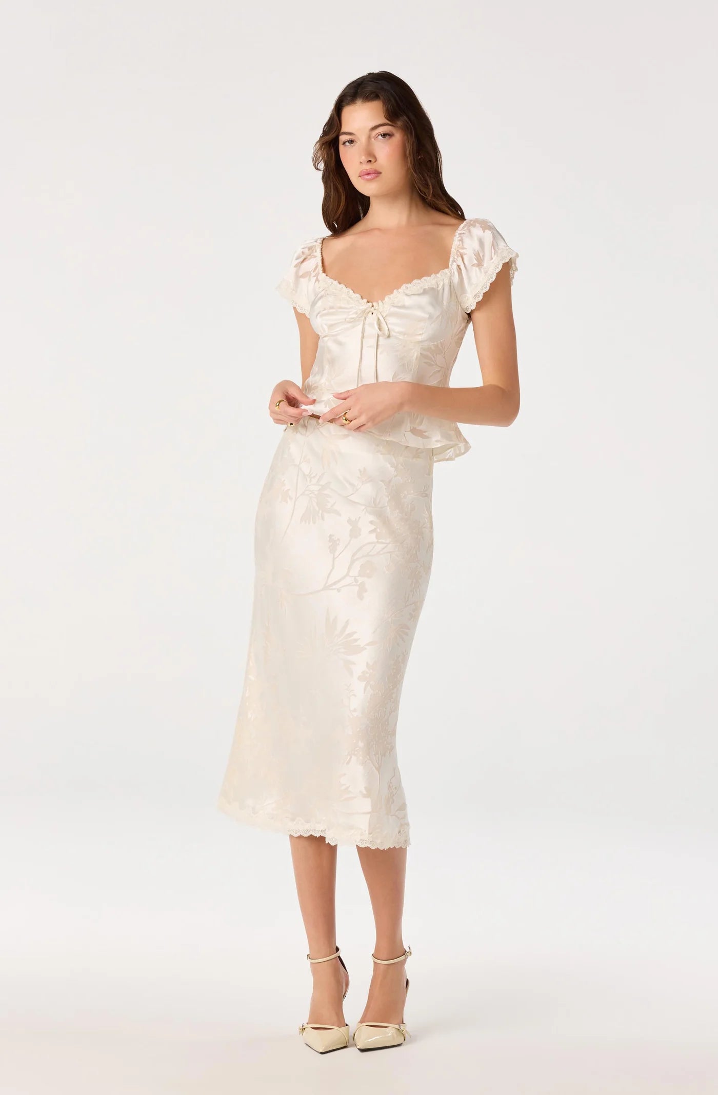 ASTR the Label Windey Cream Skirt
