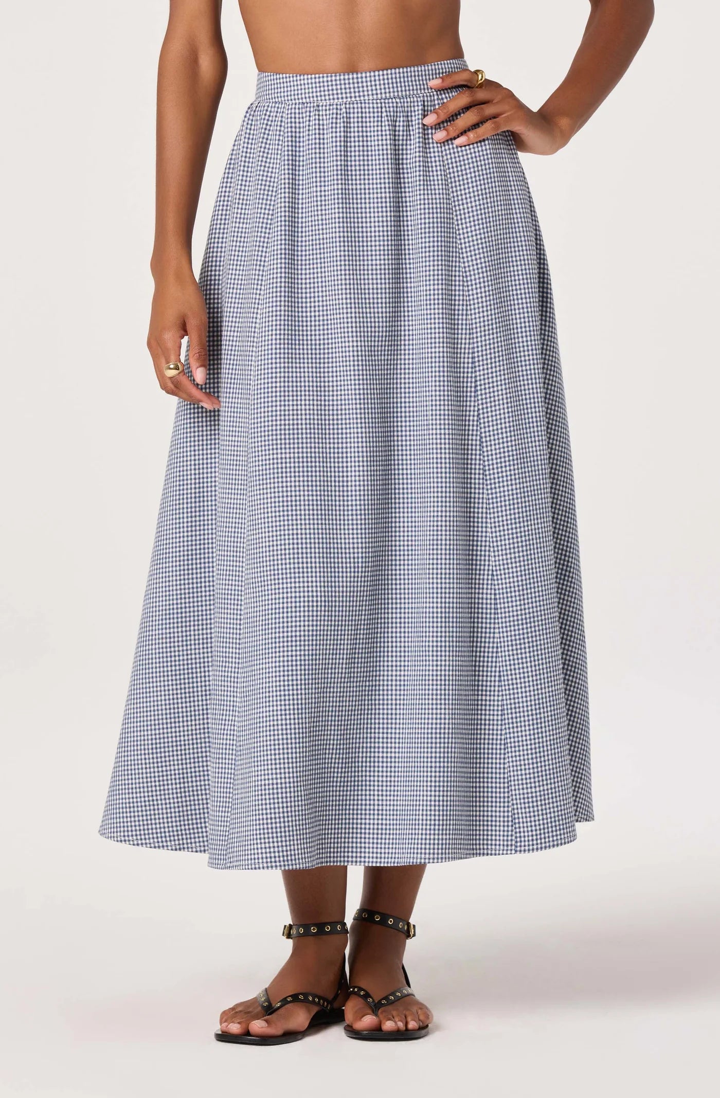 ASTR the Label Wylda Blue Gingham Skirt