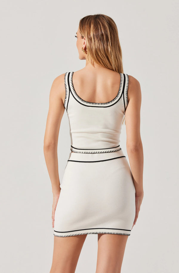 Astr The Label | Sessy White Sweater Tank