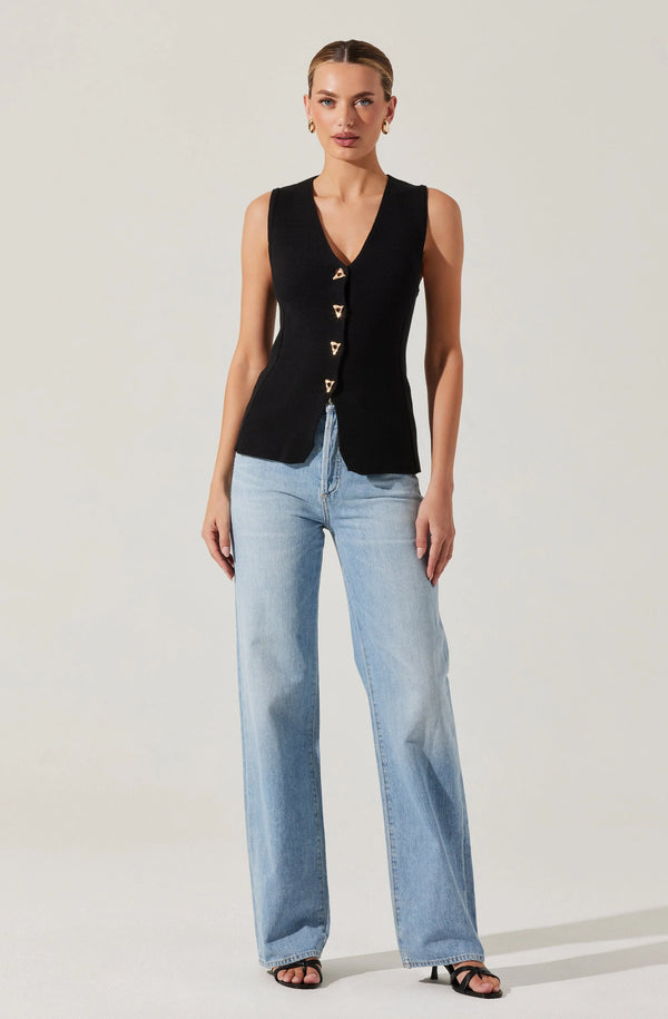 Astr The Label | Jayce Sweater Vest | Black