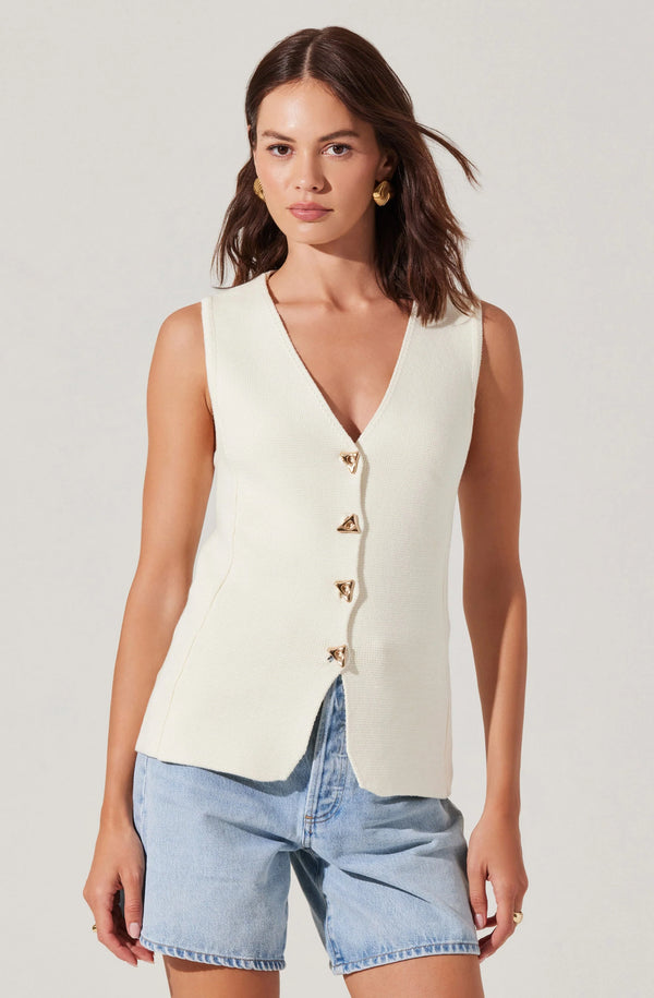 Astr The Label | Jayce Sweater Vest | White