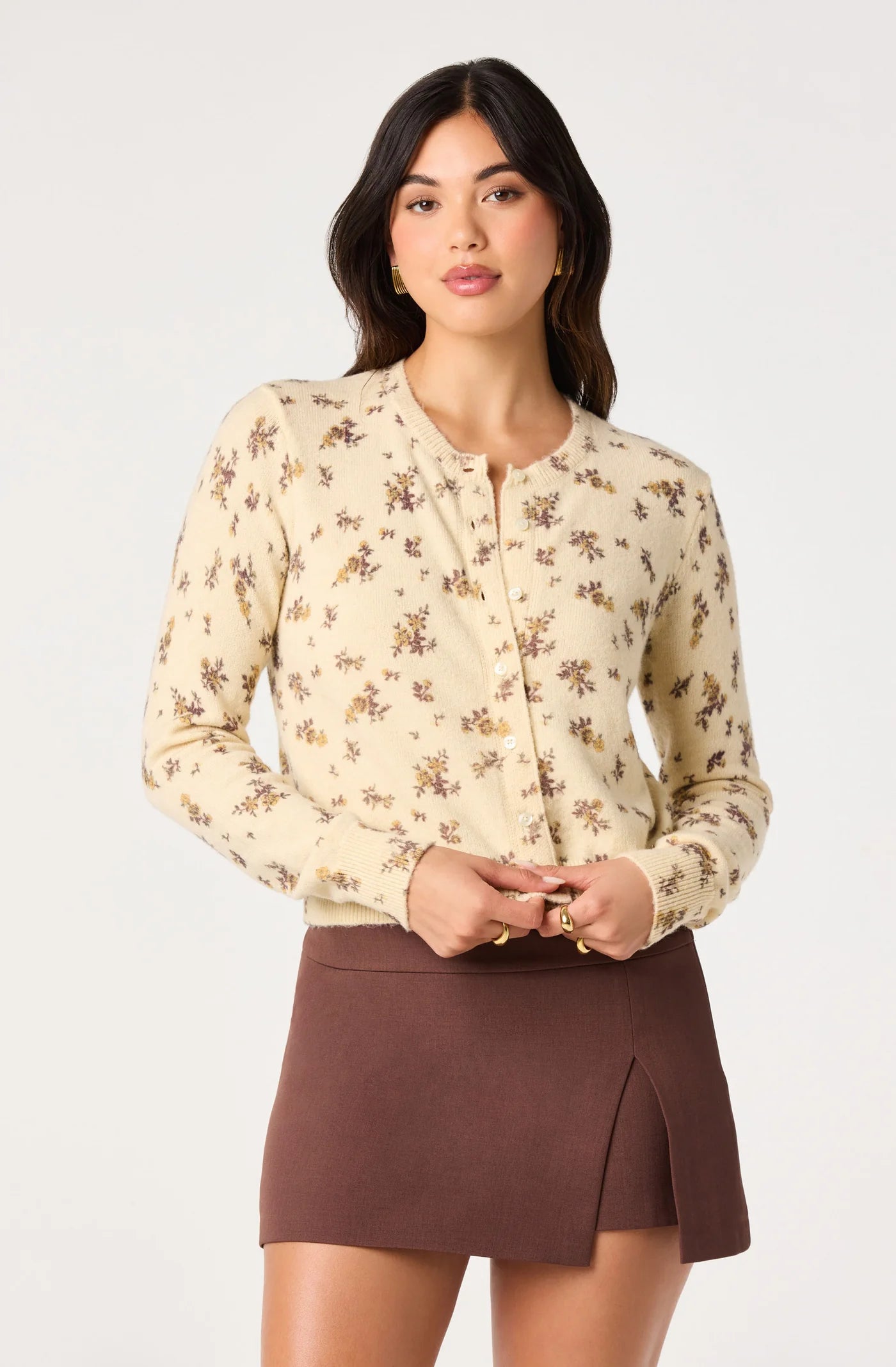 ASTR the Label Mary Floral Cardigan