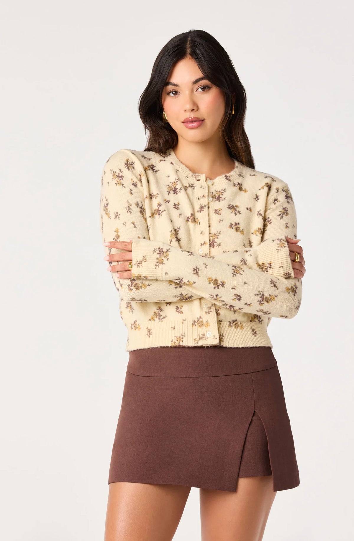 ASTR the Label Mary Floral Cardigan