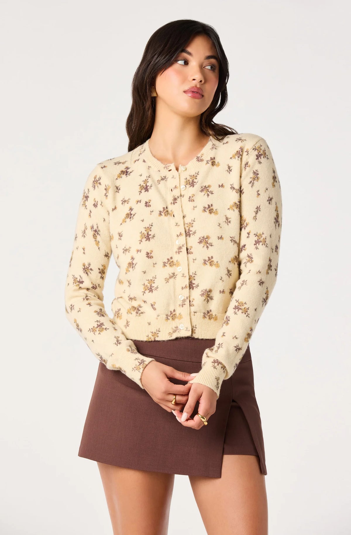 ASTR the Label Mary Floral Cardigan