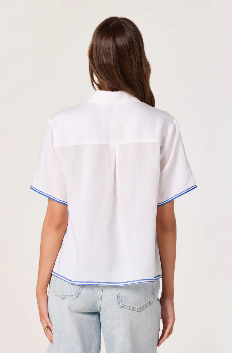 ASTR The Label Trace White Shirt 
