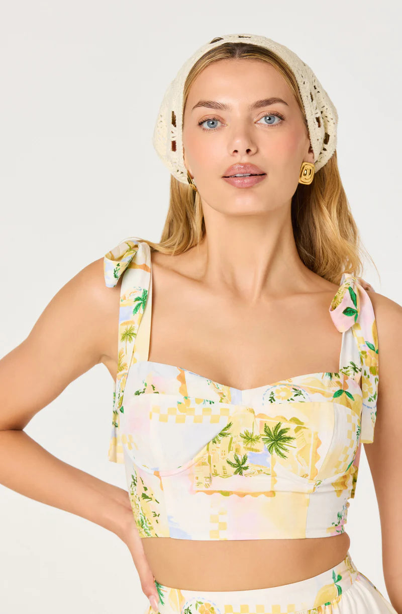 ASTR Kaleigh Lemon Paradise Top