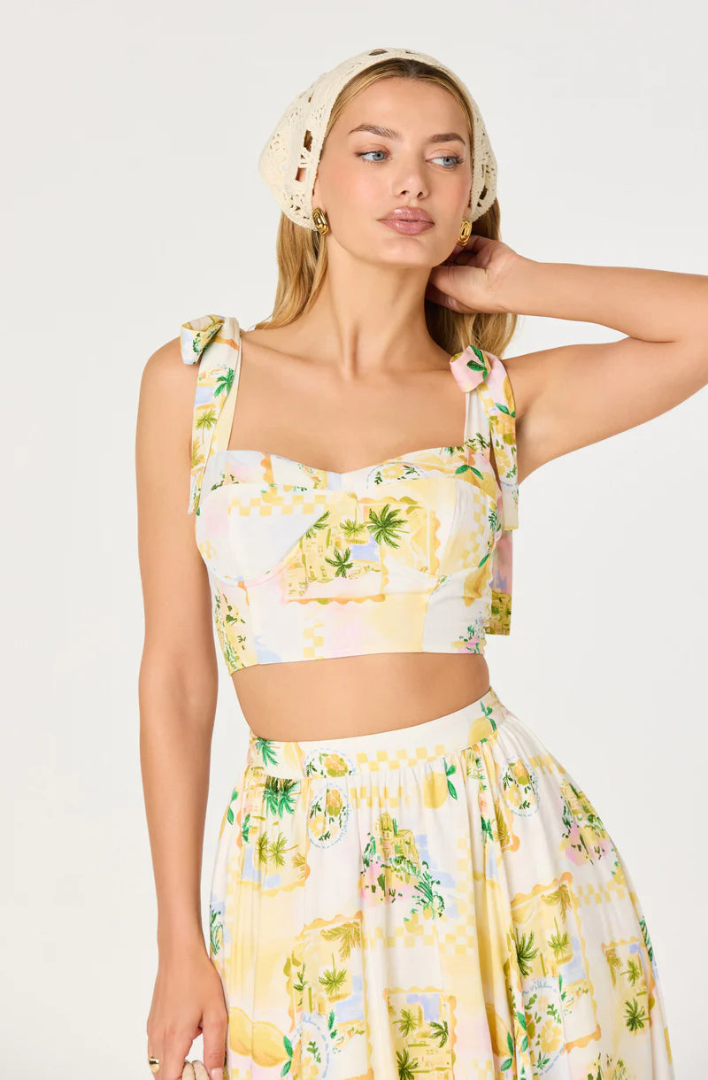 ASTR Kaleigh Lemon Paradise Top
