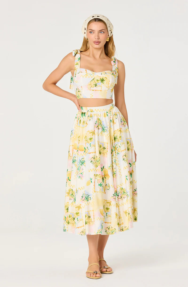 ASTR Kaleigh Lemon Paradise Top