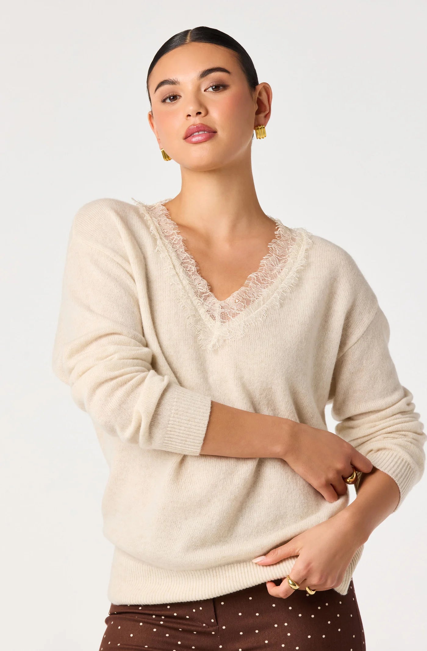 ASTR the Label Jaydn Sweater Ivory