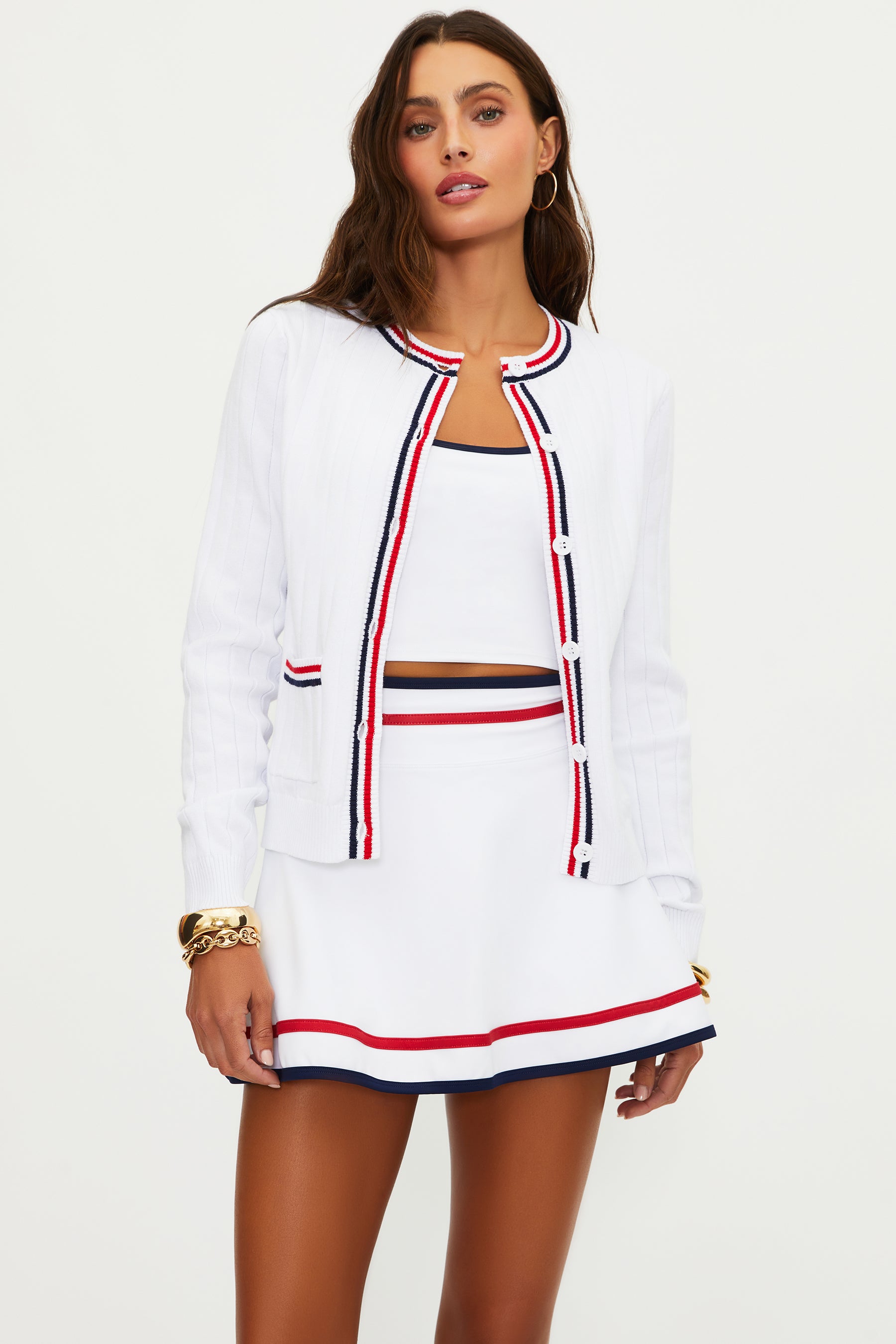 Beach Riot Ally Heritage White Cardigan | Sweater | Coco Kimono