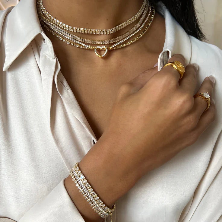 Thin Rhinestone Choker