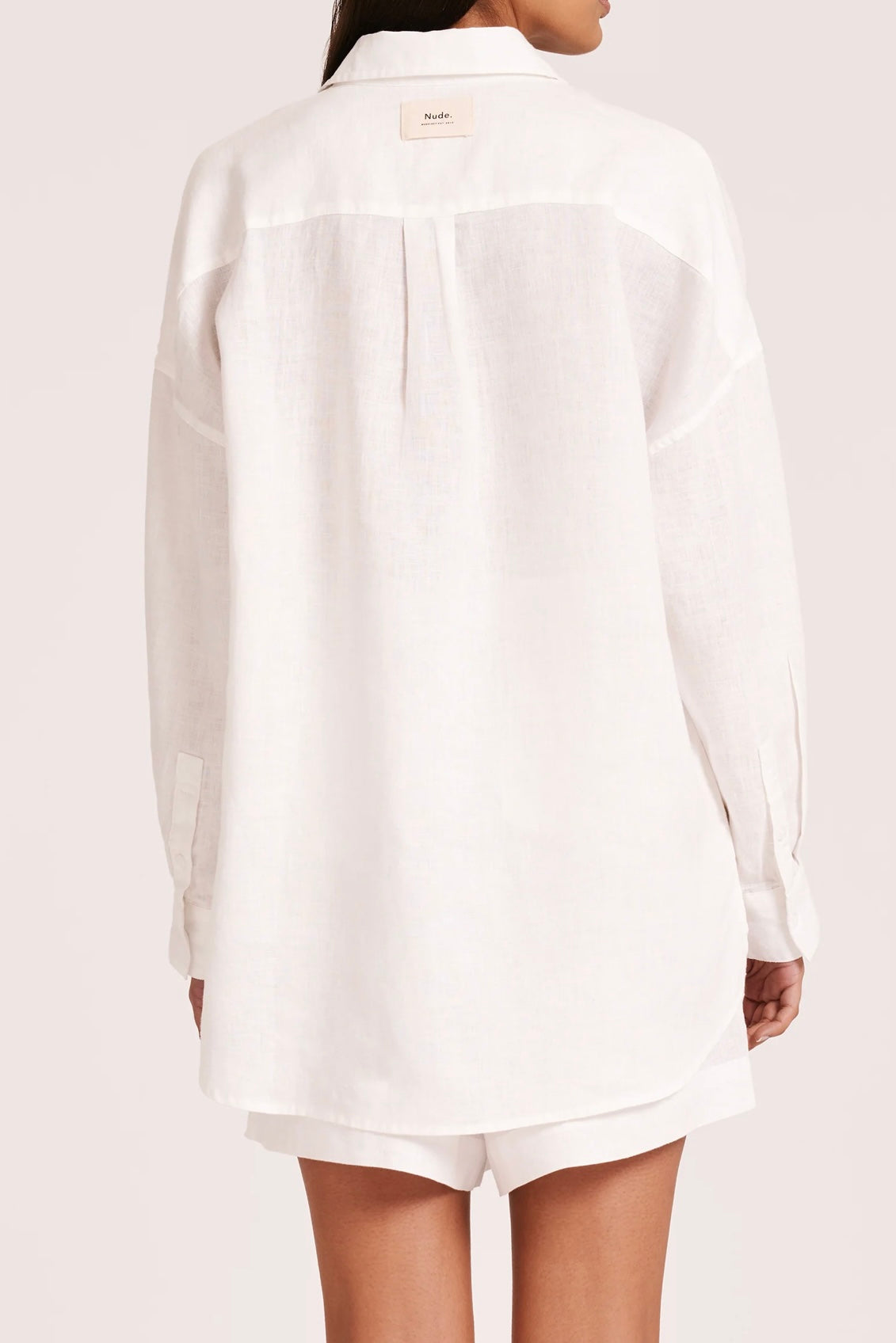 Nude Lucy | Lounge Heritage Linen Shirt | White