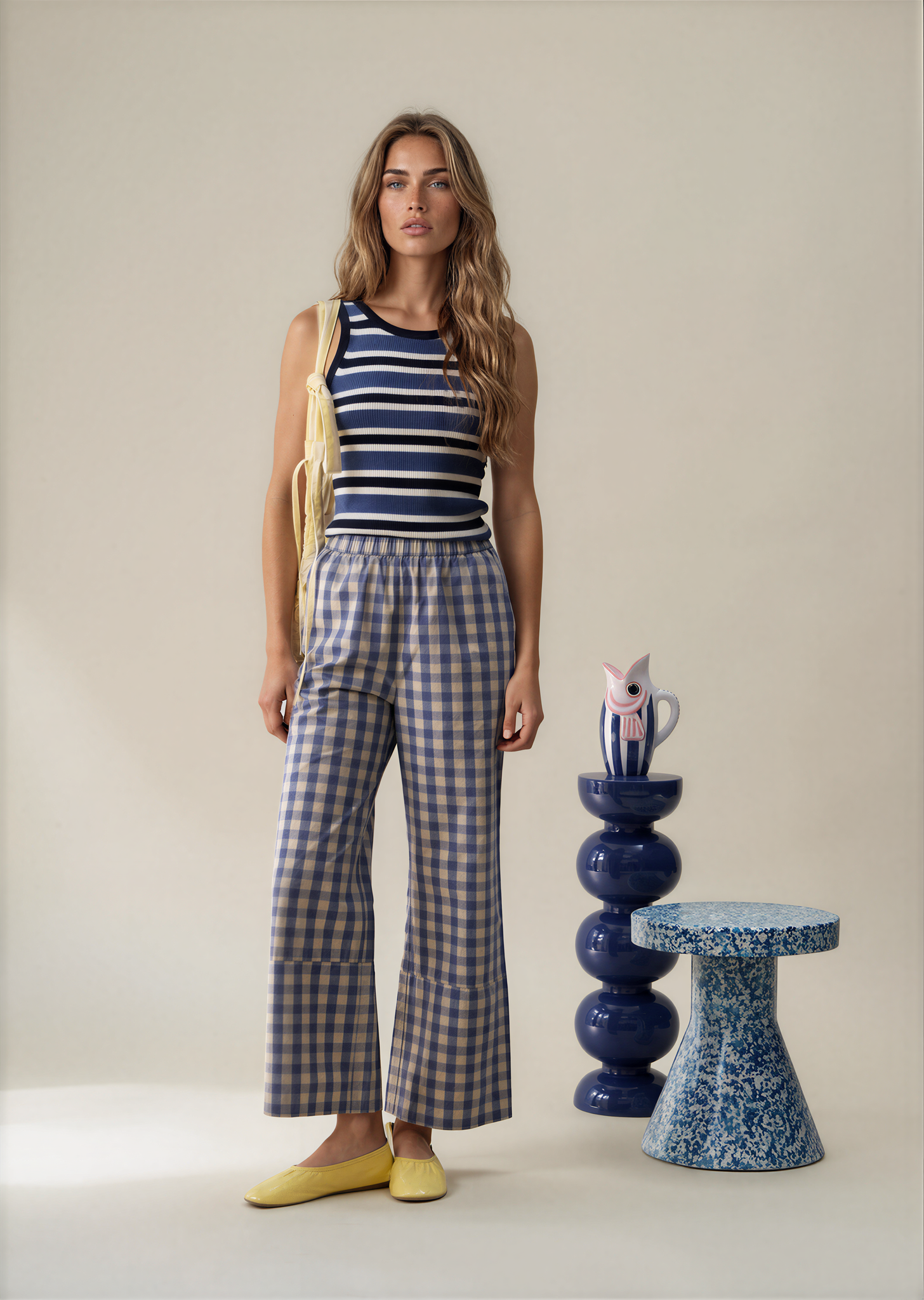 FRNCH Maris Gingham Pant