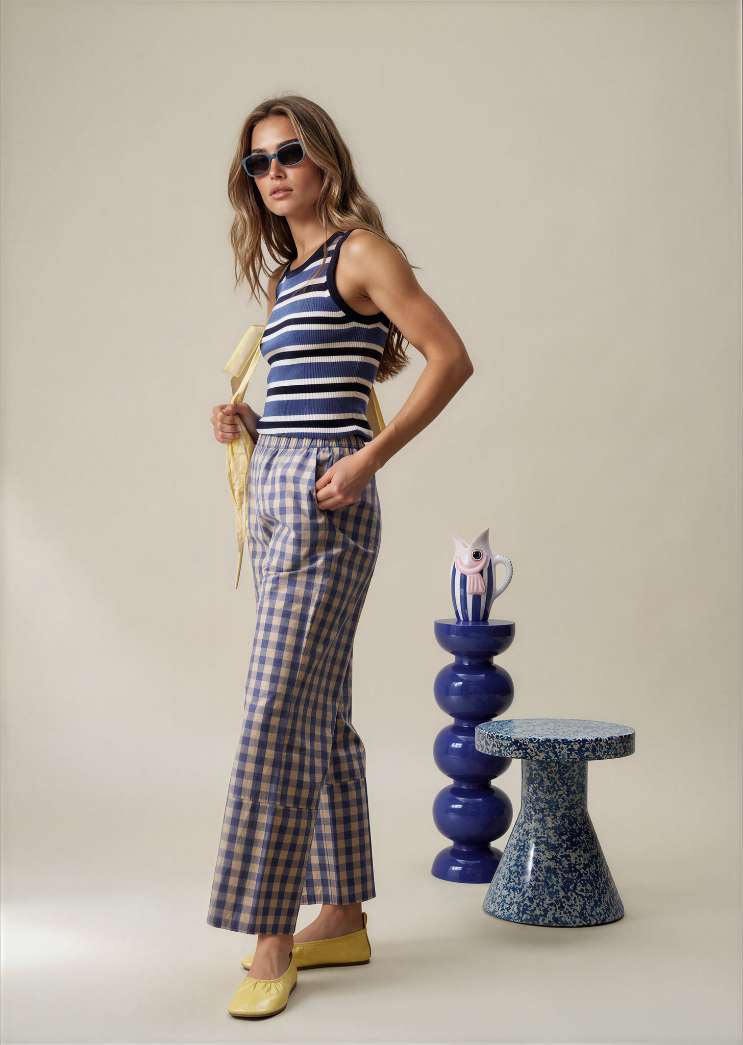 FRNCH Maris Gingham Pant