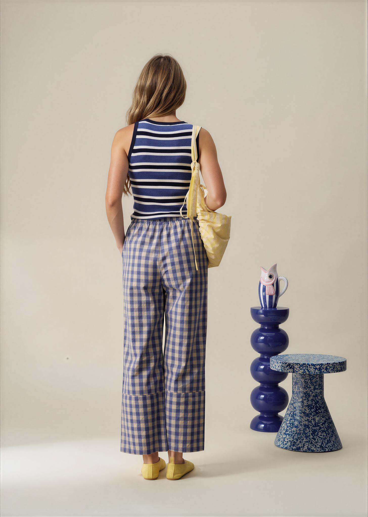 FRNCH Maris Gingham Pant