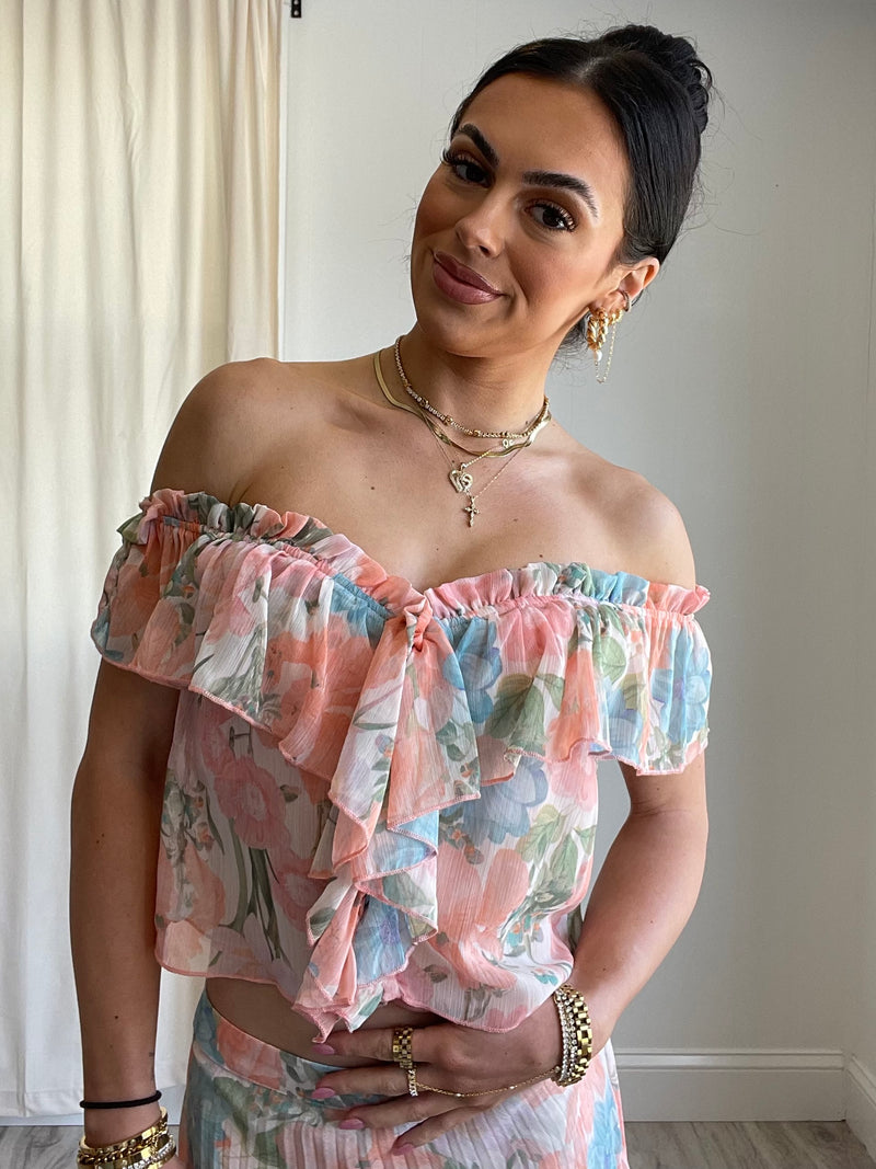 FINAL SALE Kiera Floral Off the Shoulder Top