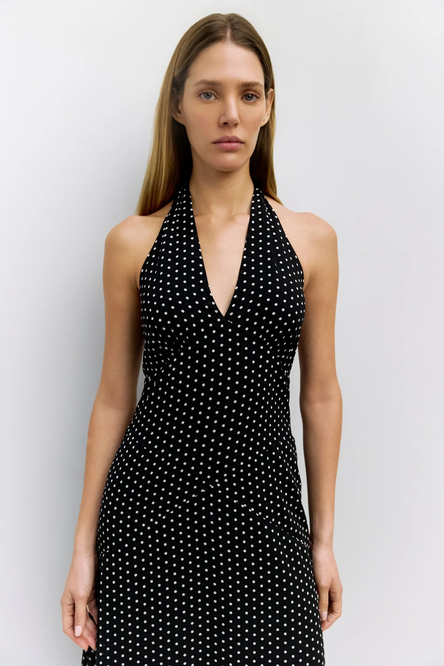 Angelina Polka Dot Halter Dress