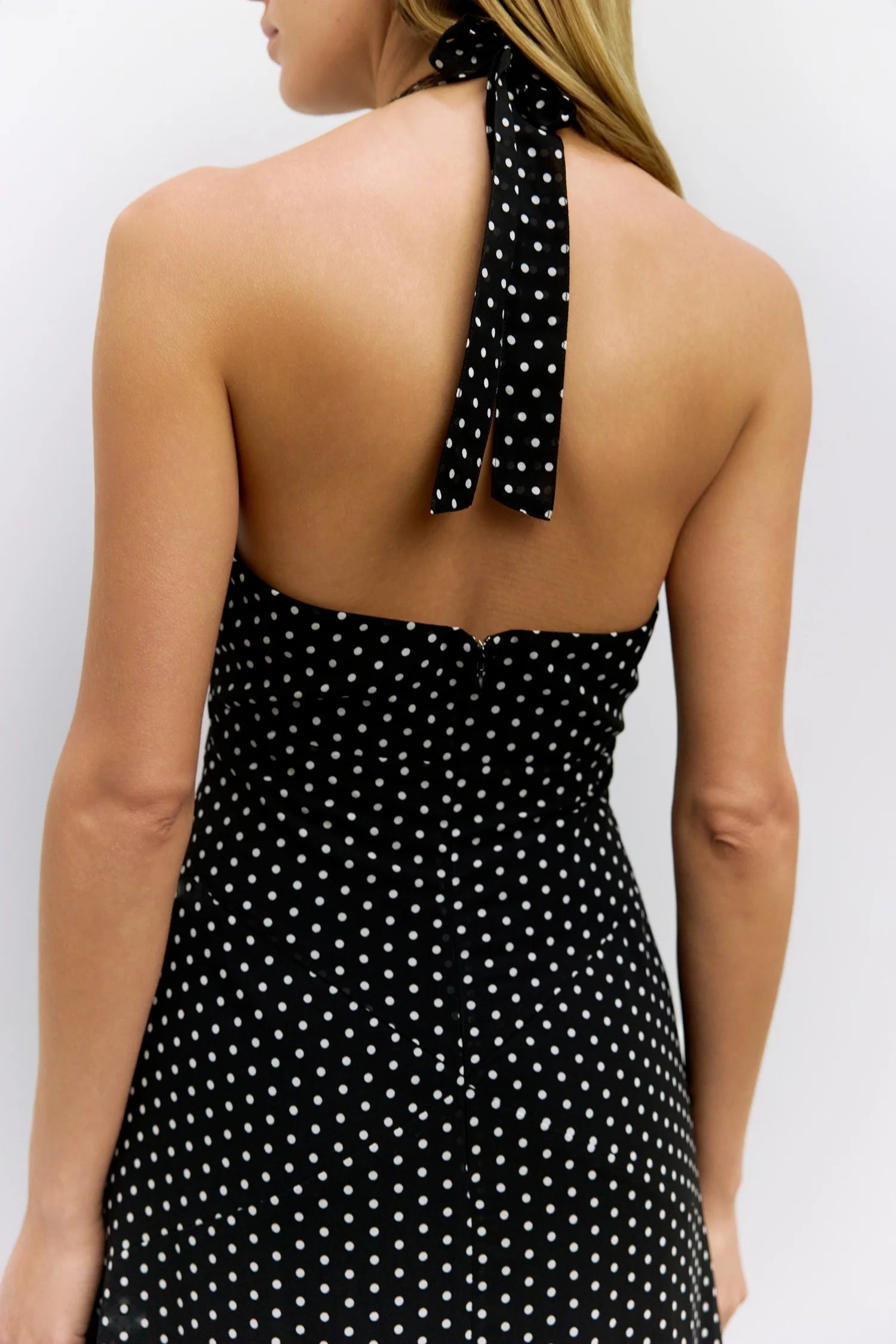 Angelina Polka Dot Halter Dress
