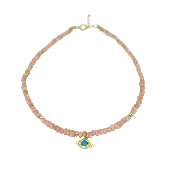 Moonstone Evil Eye Anklet