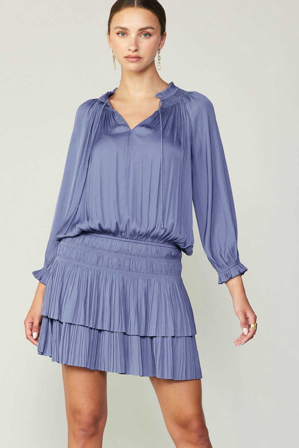 Current Air | Aurelie Pleated Mini Dress