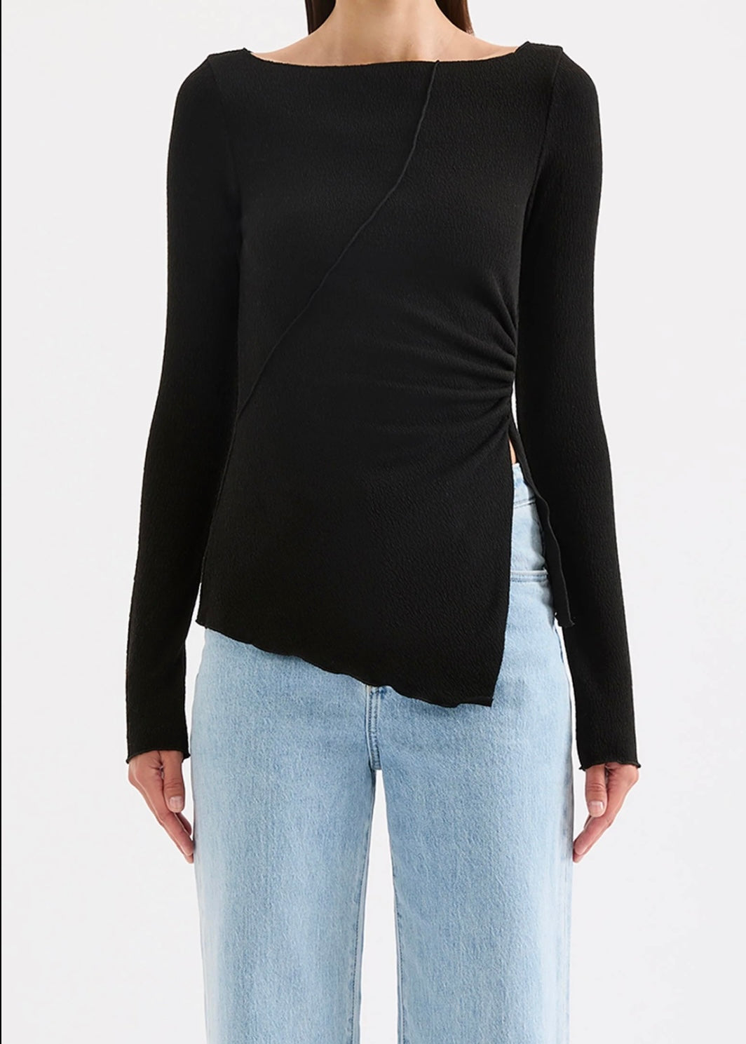 Cora Long Sleeve Top | Black