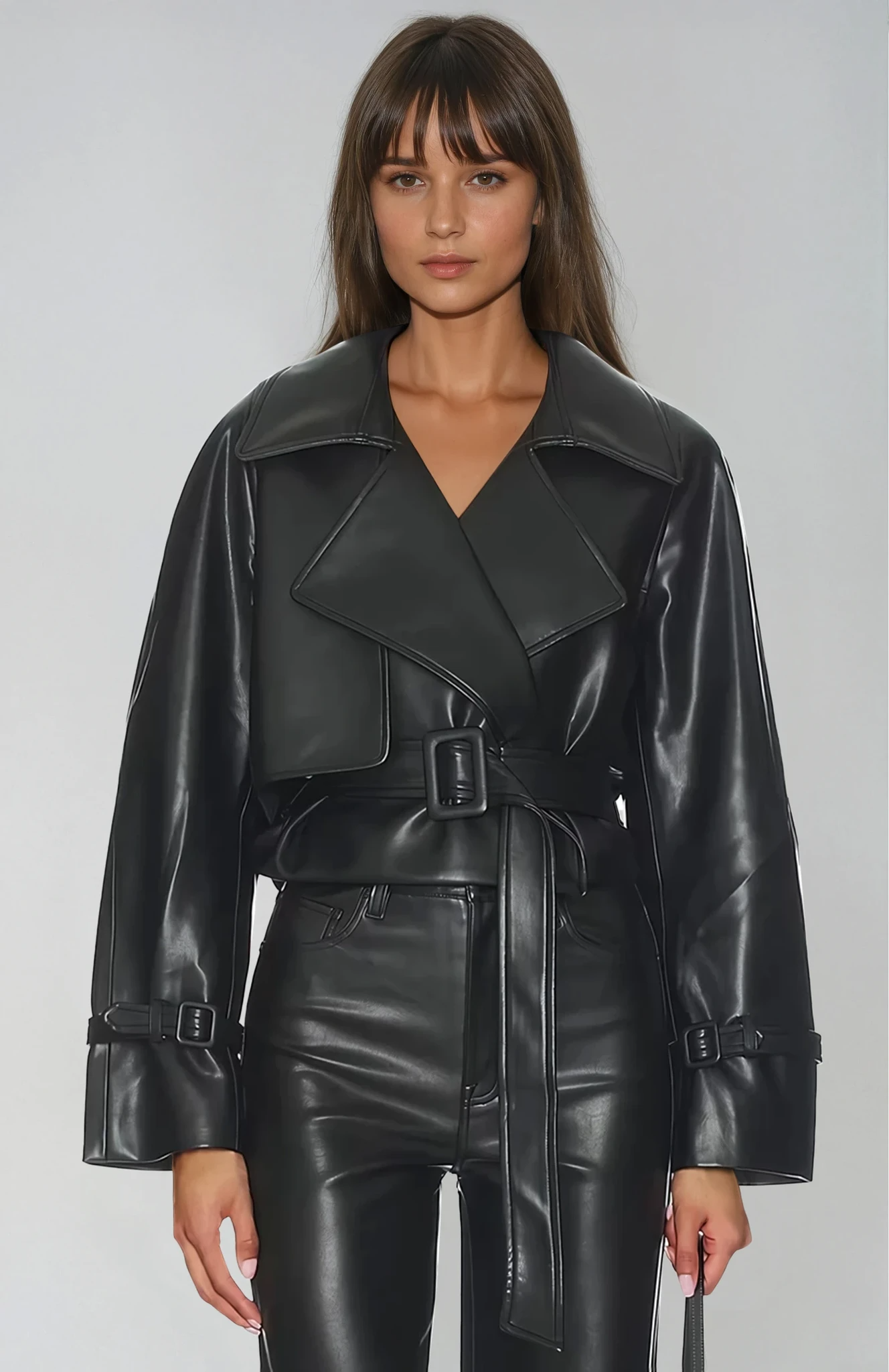 Charles Vegan Leather Black Jacket