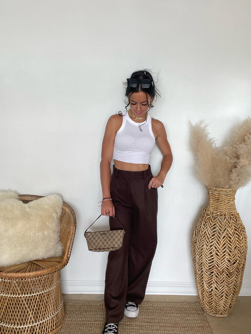 Nicole Wide Leg Pants | Chocolate