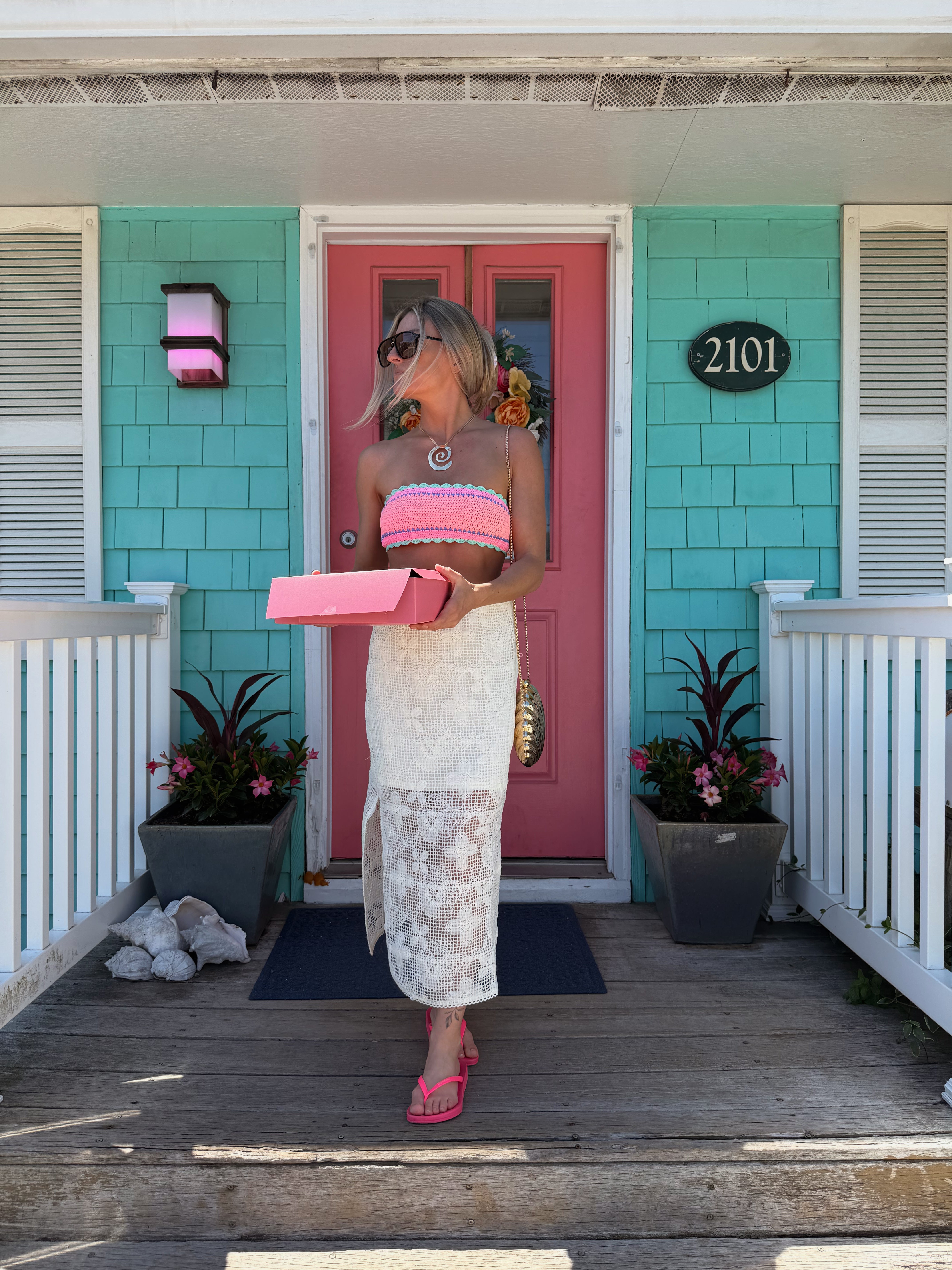Priscilla Crochet Midi Skirt