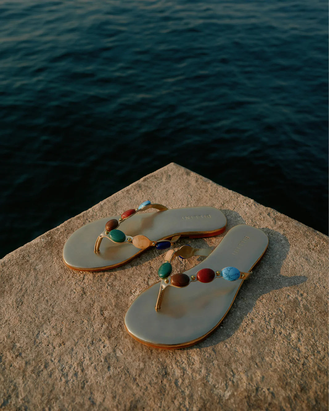 Billini Farasha Gold Flip Flop Sandals