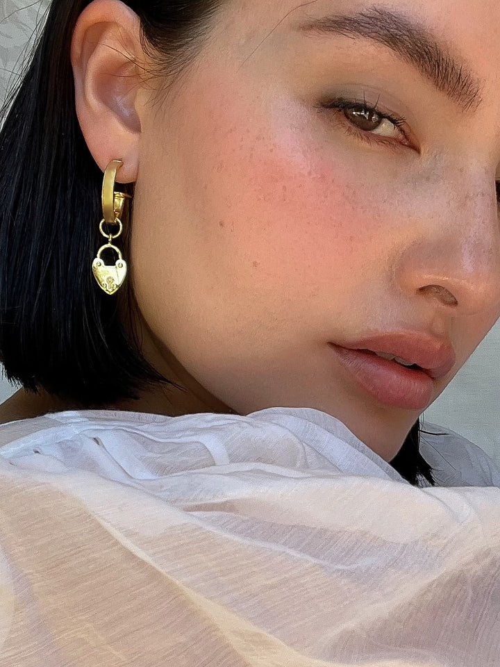 Heart Mini Hoops Gold