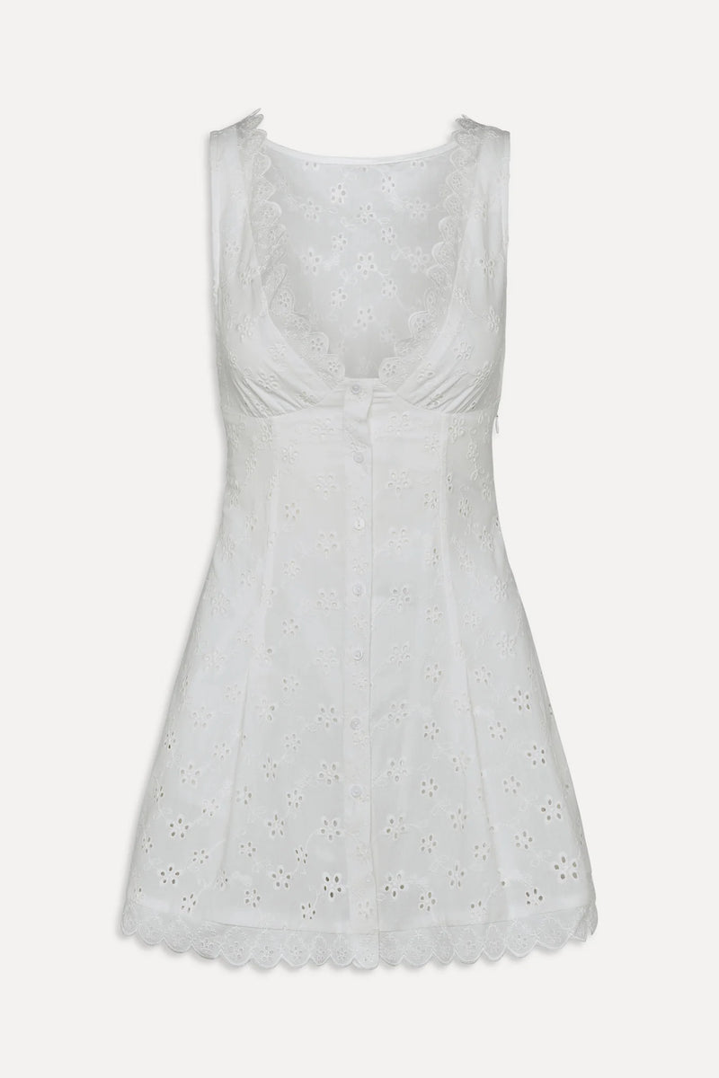 Frankies Bikinis | BELLA HADID Farm Eyelet Mini Dress