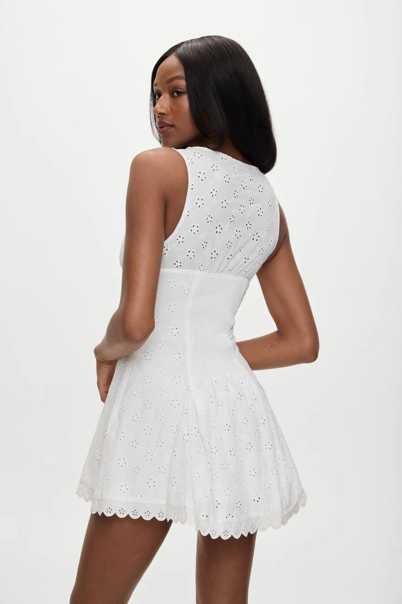 Frankies Bikinis | BELLA HADID Farm Eyelet Mini Dress