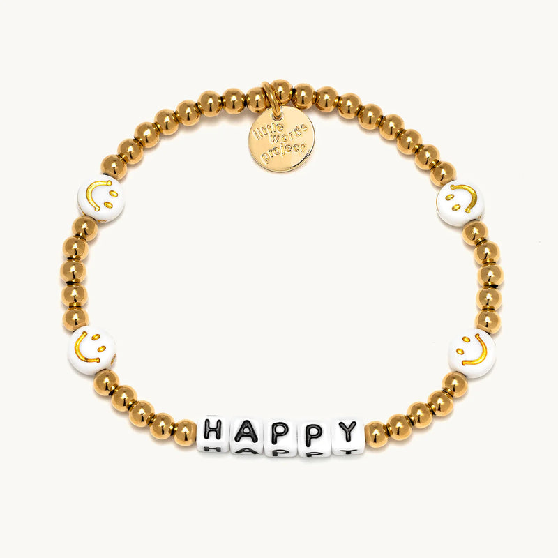 Little Words Project | Happy Bracelet | Gold Plated