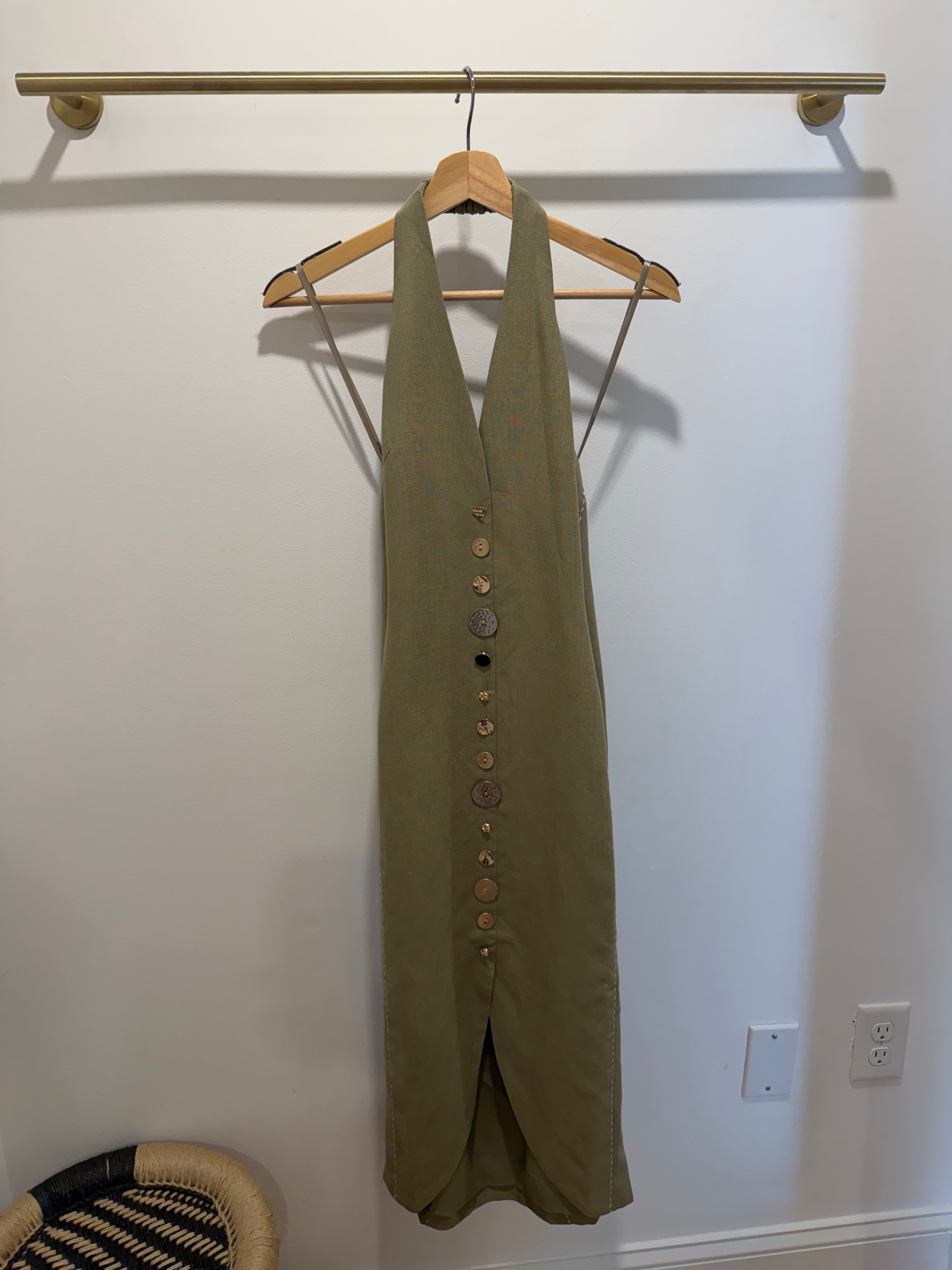 Casablanca Sage Midi Halter Dress