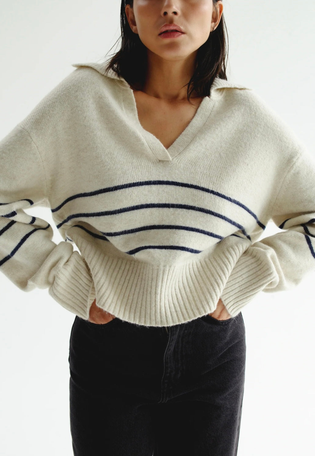 Nude Lucy Logan Rugby Knit Cloud Stripe