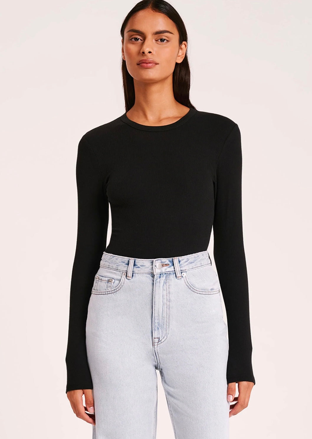 Organic Rib Tee | Black