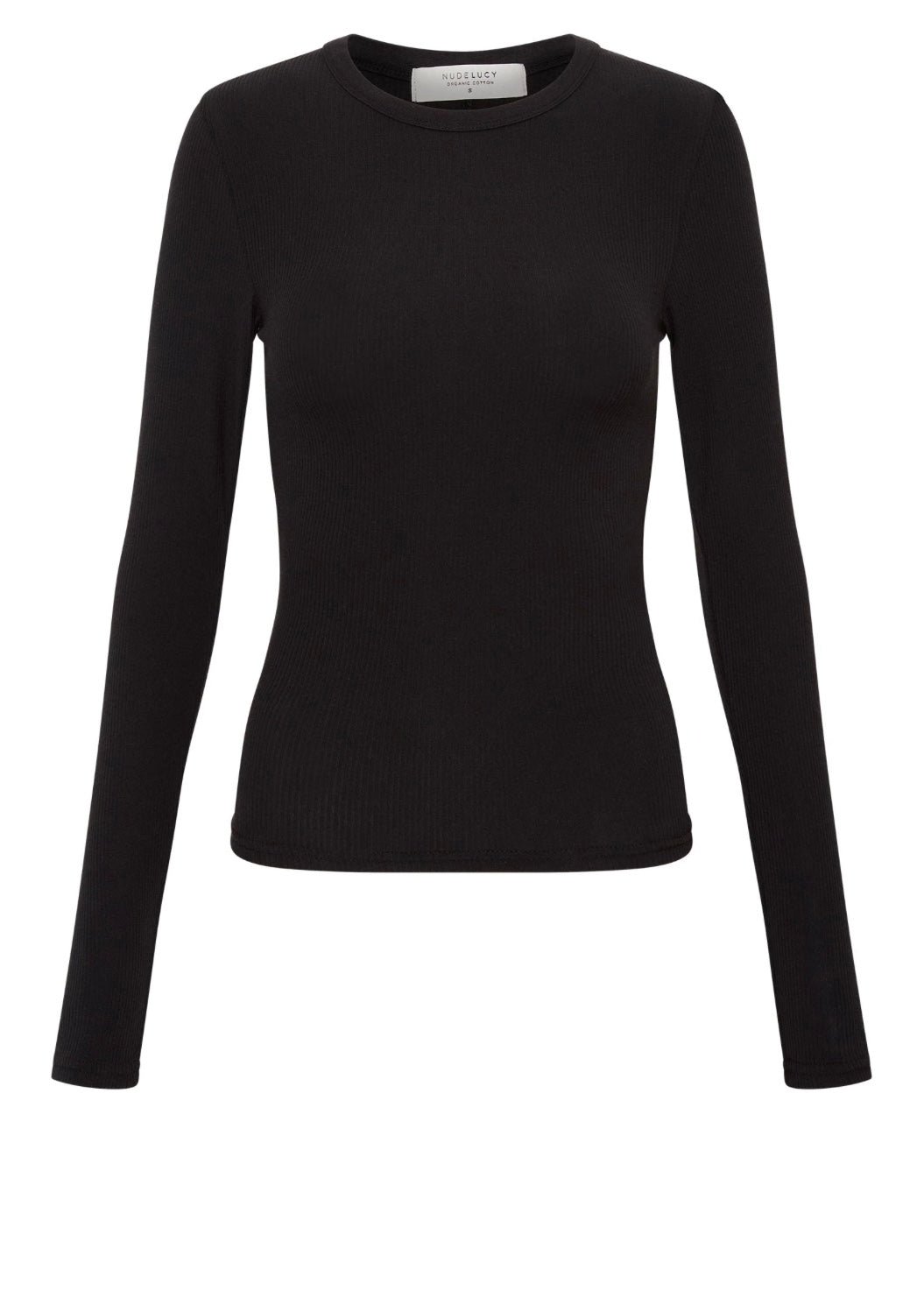 Nude Lucy | Organic Rib Tee | Black