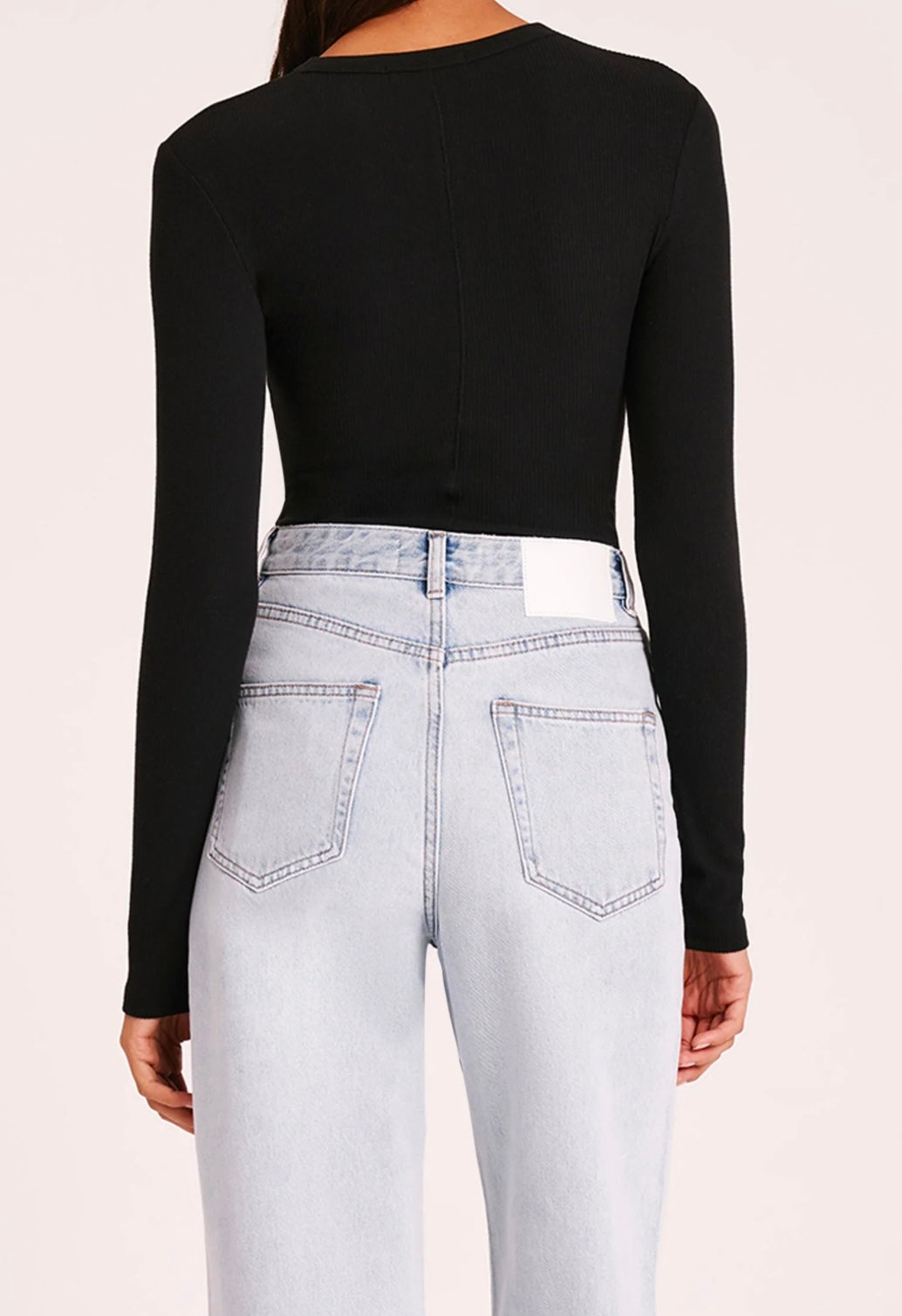 Nude Lucy | Organic Rib Tee | Black