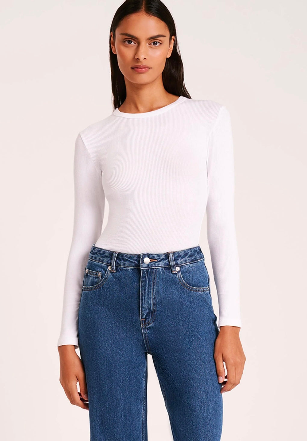 Organic Rib Tee | White