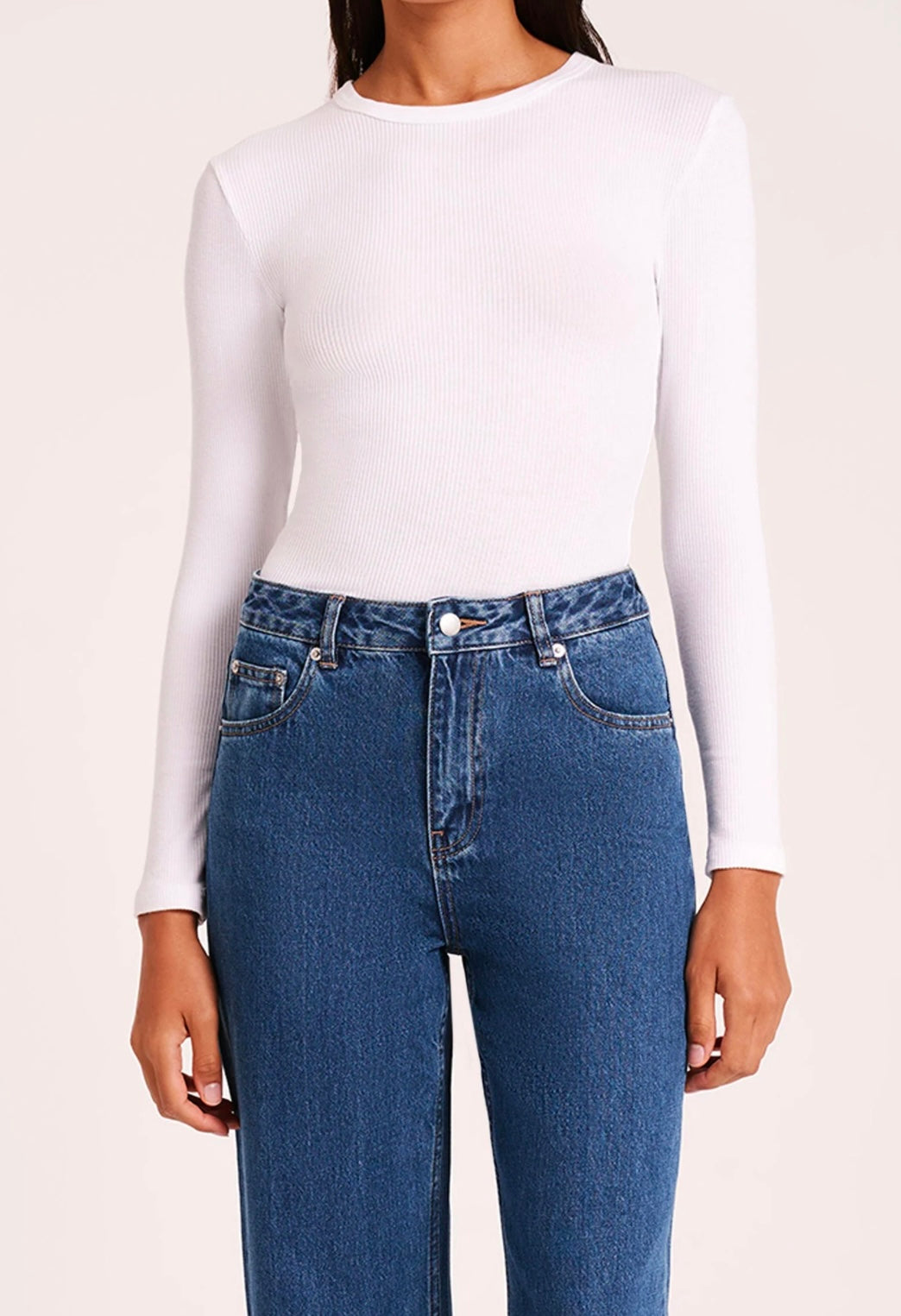 Organic Rib Tee | White