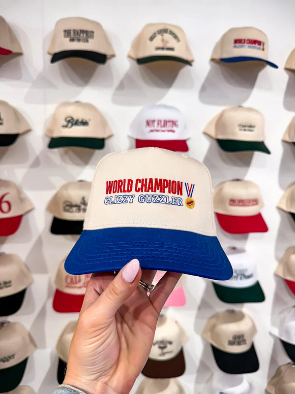 Glizzy Guzzler Hat | Blue Natural