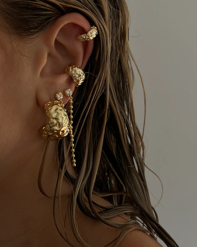 LUV AJ | Molten Hoop Earrings